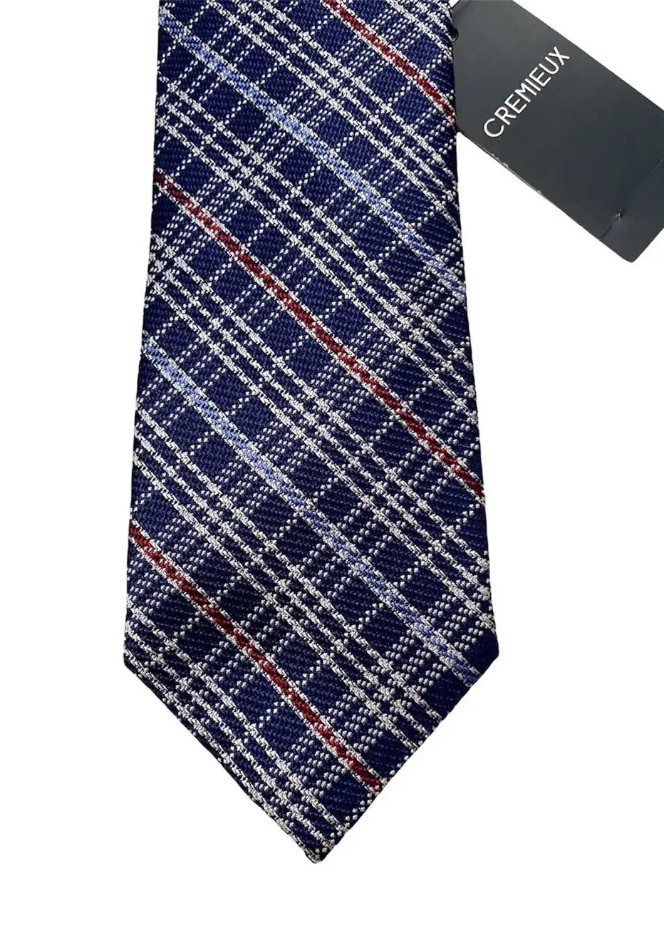 Daniel Cremieux Nwt Blue Plaid Made in Italy 100% Silk Textured Neck Tie